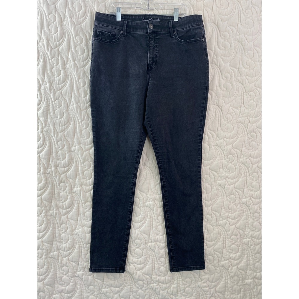 Gloria Vanderbilt Curvy Jeans Womens 14 Faded Black All Around Slimming Effect